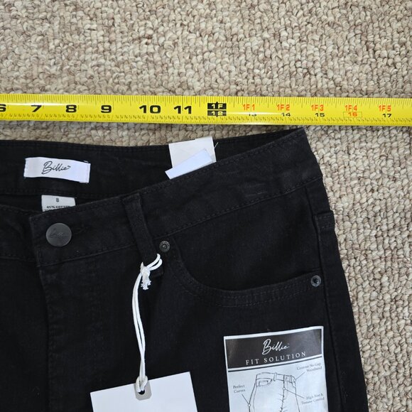 NWT Billie Women's High-Rise Black Capri Jeans Size 8 - Picture 8 of 9